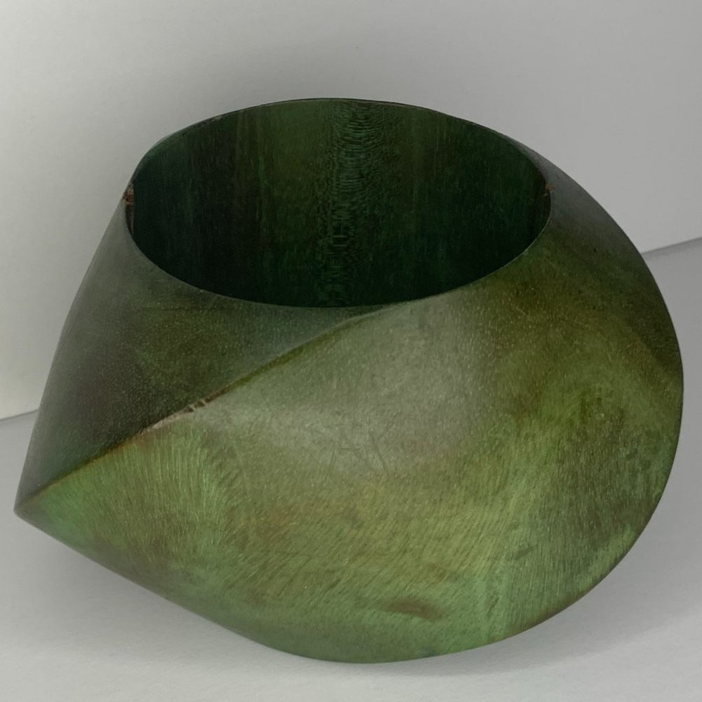 Green Wooden Bangle Bracelet - Women Jewelry